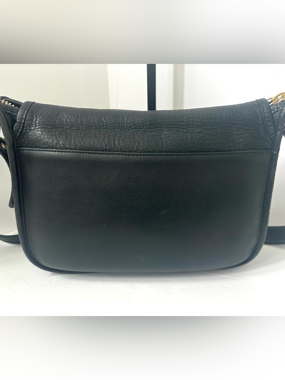Vintage Coach Patricia’s Legacy Saddle Bag 90’s Black Leather 9951 Flap EUC - Picture 5 of 17